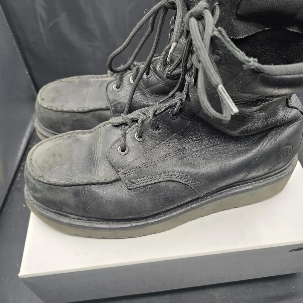 Wolverine Black Leather Combat‎ Boots